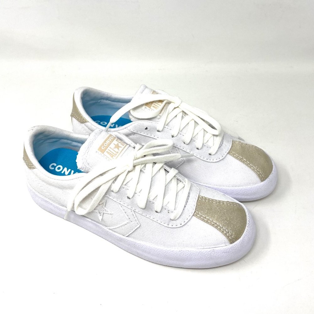 Converse Women 568901C Breakpoint Metallic Industrial Glam Low Top White Sneaker - Picture 5 of 10